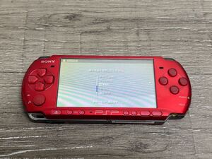 ☆ PSP ☆ プレイステーションポータブル PSP-3000 ラディアントレッド 動作品 本体のみ Playstation Portable バッテリー欠品 SONY 3019