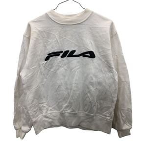 FILA ロゴスウェット Sサイズ フィラ ホワイト レディース 古着卸 アメリカ仕入 t2208-3359