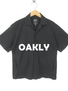 OAKLY オークリー ★ オープンカラー テック 半袖シャツ ★ ブラック 黒 開襟 テック系 シャツジャケット