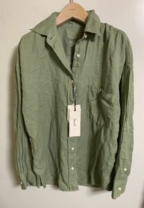 【未使用・タグ付き】YANUK　KATE Oversized Shirt -original double face【S】Antique Olive　ヤヌーク　オーバーサイズシャツ　大草直子