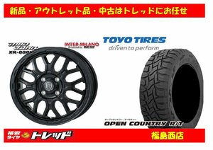 福島西 新品 夏タイヤホイール4本SET　マッドバーン XR-800M 14インチ 4.5J 100/4H +45 ＆ トーヨー オープンカントリー R/T 155/65R14 75Q