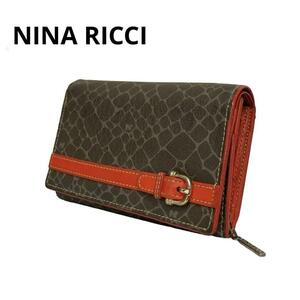 NINA RICCI 二つ折り財布 オレンジ