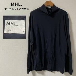 MHL.マーガレットハウエル カットソー コットン100％ ハイネック タートル ネイビー