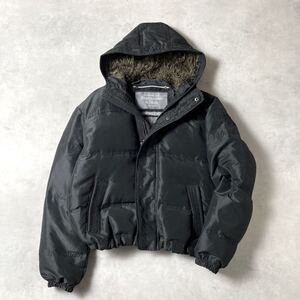 【極暖アウター】アバクロンビー&フィッチ KEMPSHALL JACKET ダウンジャケット ブルゾン メンズ(S) 黒 ブラック / a-054