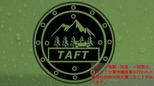 山と木とタフト給油口　　カッティングステッカー　TAFT カワイイ　ステッカー