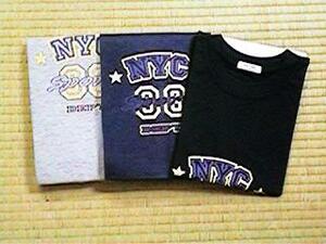 男児半袖Tシャツ 3枚*綿*黒.紺.グレー*130.140.150*100.110.120*違うサイズ、色、選ぶ自由