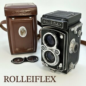 Rolleiflex ローライフレックス 二眼レフカメラ Tessar 1:3.5 f=7.5cm 純正ケース付 シリアルNo1203396 動作未確認 ジャンク