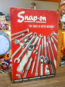 激レア★アメリカン ブリキ看板 スナップオン Snap on レンチ 工具 メカニック サービス ガレージング 世田谷ベース 風