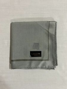 【正規品】LANVIN / ランバン ハンカチ 未使用品　グレー　#dbt-6978