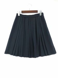 UNTITLED アンタイトル プリーツ Aライン 台形 スカート size2/紺 ■■ ☆ dlb8 レディース