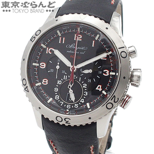 101761489 ブレゲ Breguet TYPE XXII タイプトゥエンティトゥー 3880ST/H2/3XV ブラック SS レザー 箱・保証書付き 腕時計 メンズ 自動巻