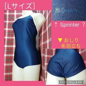 【 ▼ 毛羽立ちが目立ちます ▼ ロゴ剥がれ‥ Sprinterでしょうか？ 紺色 競泳水着［Lサイズ］C-OY3510　6月17日(月)終了・週末クーポン】