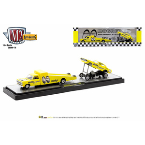 送料670円より　M2 Machines x MOONEYES 1/64 1974 Dodge Truck & 1971 Dodge Challenger Funny Car [M264M36000-78]