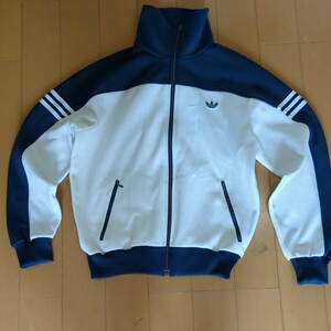 adidas 70〜80s トラックジャケット　デサント製　西ドイツ製 サイズ3 　紺白 ヴィンテージ　ATS-44F