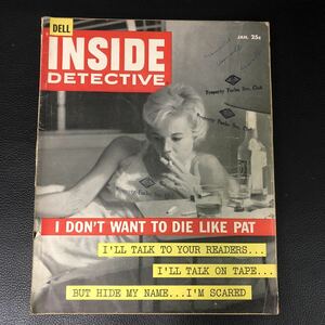 ヴィンテージ★INSIDE DETECTIVE 1958年 ★ヴィンテージ雑誌、 ピンナップ・ガール、50