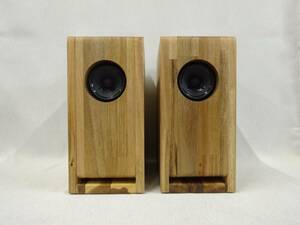 ADB8H-T04★Hand Made Speaker / アカシア集成材t15mm ダブルバスレフ エンクロージャー(4.8L) ＆ 東京コーン 3in 15W フルレンジユニット