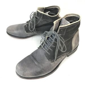 ディーゼル/DIESEL★3種レザー/本革/ショートブーツ【40/25.0/グレー/GRAY】ポルトガル製/Shoes/boots◆WB100-5