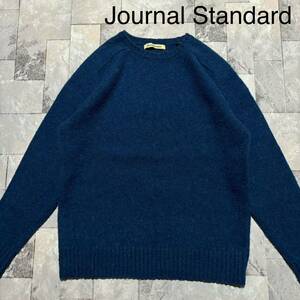 Journal Standard ジャーナルスタンダード ニット セーター 長袖 ウール100% セレクトブランド ブルー サイズL 玉FS1422