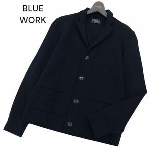 BLUE WORK ブルーワーク トゥモローランド 通年★ カバーオール ジャケット Sz.S　メンズ ネイビー 日本製　C4T00957_2#O