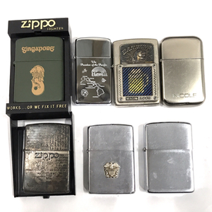 ジッポ オイルライター シンガポール デザイン 他 シルバカラー 等 喫煙具 喫煙グッズ 計7点 セット ZIPPO 現状品