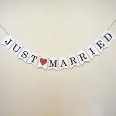 ガーランド JUST MARRIED 前撮り ウェディングフォト　ハンドメイド