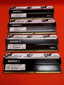 G.Skill F4-3600C19D-16GSXWB [DDR4 PC4-28800 8GB 4枚]デスクトップ用メモリ Sniper X シリーズ Urban Camo 8GB 4枚セット計32GB 管15