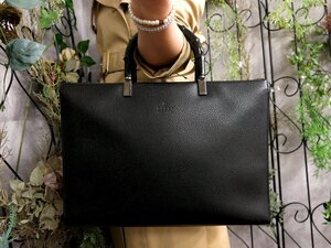 ●超美品●GUCCI グッチ●バンブー●カーフ レザー 本革●ハンド バッグ●黒●SV金具●イタリア製●腕掛け●A4 収納●書類 かばん●Js53779