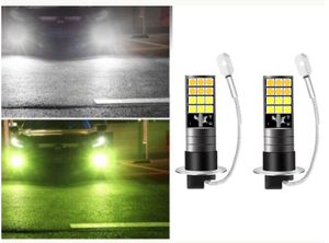 H3 LED フォグランプ 明るい 2000LM 12V/24V兼用 ホワイト＆イエロー 2色切替 日産 UDコンドル クオン トラック 車検対応 2個