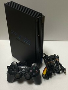 美品 / 動作品 PS2 プレイステーション2 SCPH-50000ミッドナイトブラック 本体 コントローラ クリア プレステ PlayStation 希少品(187)