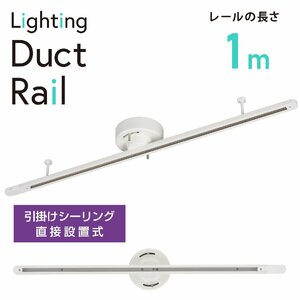 ライティングダクトレール 引掛けシーリング直接設置式 1m ホワイト｜ORL-C100AW 06-5015 オーム電機