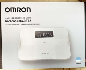 未使用、未開封 OMRON オムロン Karada Scan 608T2 カラダスキャン 体重体組成計 KRD-608T2-W（ホワイト） #Bluetooth #体重計 #スマホ