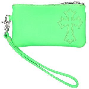 クロムハーツ Chrome Hearts ZPR CHG WRISTLET SML/チェンジパース ストラップ付クロスパッチダガージップレザーコインケース 中古 SS07