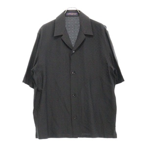 LOUIS VUITTON ルイヴィトン 23AW Mini Monogram Silk S/S Shirt ミニモノグラム シルク 半袖シャツ ブラック RM232 QZO6 HPS51W