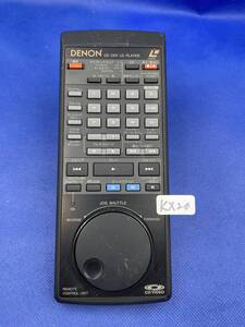 KX20 ■動作不良時1週間以内返金● DENON デノン CD CDV LD PLAYER プレーヤー リモコン 型番不明