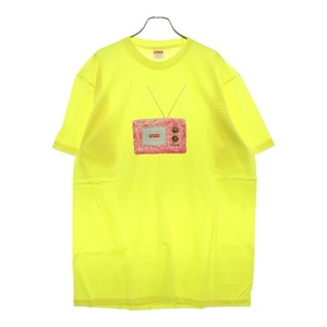 SUPREME シュプリーム 18SS TV Tee フロントテレビプリントクルーネック半袖Tシャツ イエロー