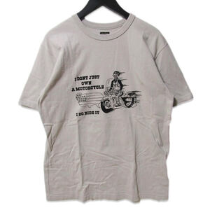 WEST RIDE ウエストライド 半袖Tシャツ PT.TEE.23-07 グラフィックプリント コットン 日本製 グレー 40 27108665