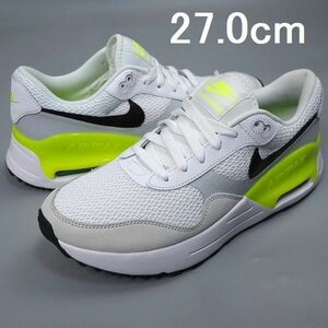 P677 新品 NIKE ナイキ W AIR MAX SYSTM ウィメンズ エア マックス システム スニーカー 27.0cm ホワイト/ボルト