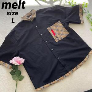 【美品・韓国ブランド】melt メルト ブルゾン L 黒 ギンガムチェック