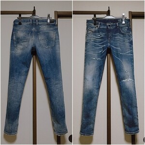 ★DIESEL JOGG JEANS KRAILEY-B-T 0870Q ディーゼル ジョグジーンズ リペア ダメージ 汚し 加工 ストレッチ デニム