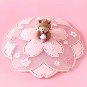 スターバックス 桜 ベア ピンク　シリコン マグリード 新品 海外限定/日本未発売 立体蓋 くま　サクラ　可愛い　