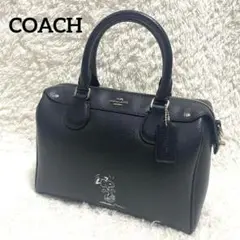 【美品】 COACH コーチ スヌーピー ミニ ボストンバック ハンドバッグ