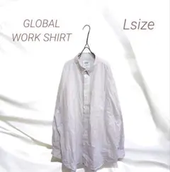 6991　✨️GLOBAL WORK SHIRT✨️　メンズ　ワイシャツ　大きめ