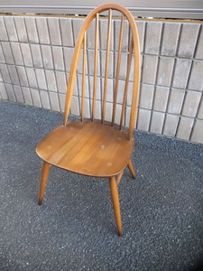 UK Vintage Ercol アーコール クエーカーチェア ヴィンテージチェア 木製 ダイニングチェア ボウバックチェア ※直接引き取り可能商品