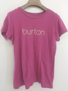 ◇ BURTON バートン USA製 ロゴ 半袖 Tシャツ カットソー サイズ S ピンク ベージュ レディース