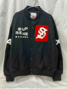 Supreme Tourist Varsity Jacket シュプリーム ツーリストバーシティ ジャケット スタジャン 黒 ブラック XL 23SS ウール