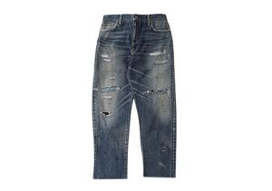 表参道店限定 visvim ICT SS JOURNEYMAN PANTS TACKED CRASH で デニムパンツ