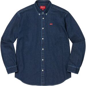 【新品未使用】 22AW 23 新作 新品 SUPREME シュプリーム SMALL BOX LOGO SHIRT ボックスロゴ シャツ 長袖 DENIM S 即決早い者勝ち