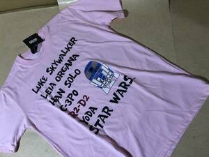 【同梱不可！】STAR WARS Ｒ２-Ｄ２ Tシャツ★Ｍ★ピンク