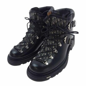 Dior ディオール 21AW EXPLORER BOOTS II エクスプローラー2 オブリーク ジャガード マウンテン ブーツ ブラック系 41【中古】