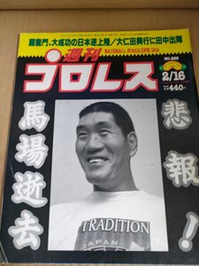 週刊プロレス ピンナップ付き 1999.2 No.899/ジャイアント馬場/小島聡/山崎一夫/天山広吉/越中詩郎/中西学/佐々木健介/雑誌/B3234092